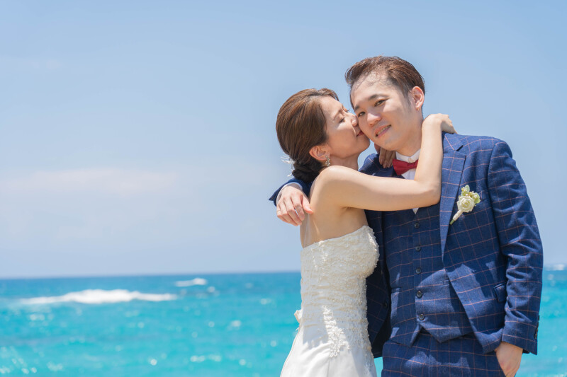 そっと頬にキス