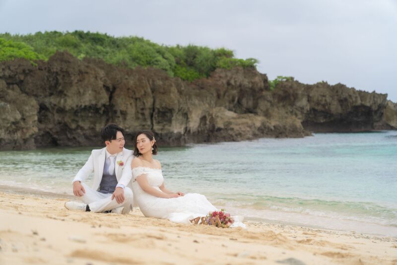 浜辺の休息シーン