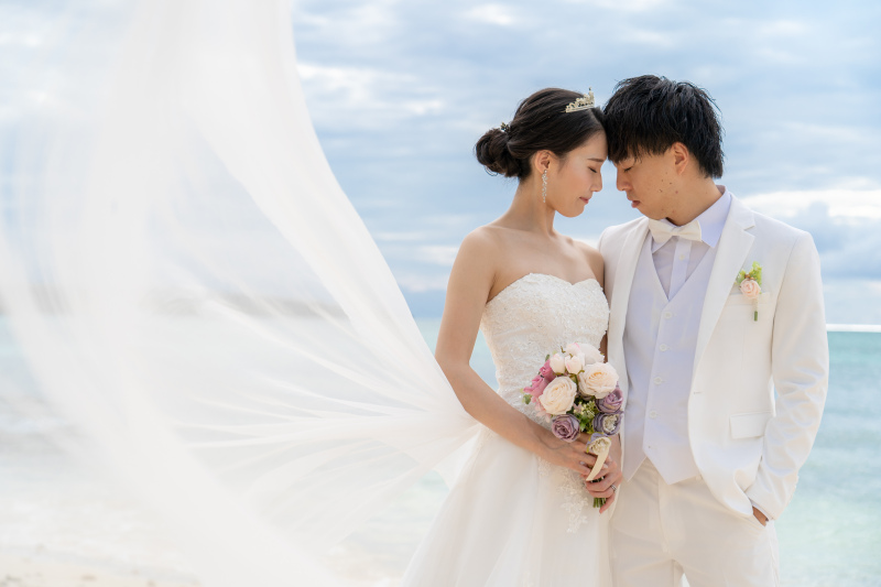 ベールが舞うロマンティックショット