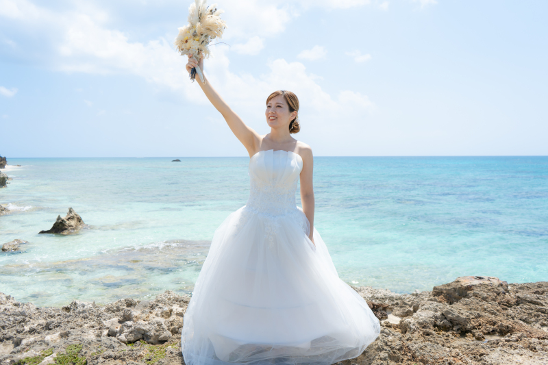 岩場ブーケでドラマチック