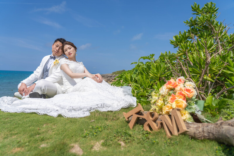 グリーンに囲まれたリラックスショット