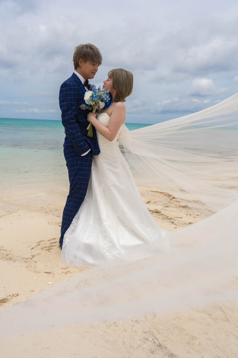 風になびくベール