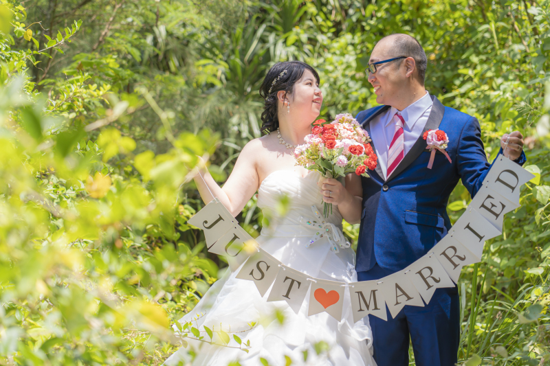 グリーンに囲まれ