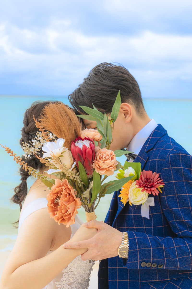 ブーケで隠して…♡