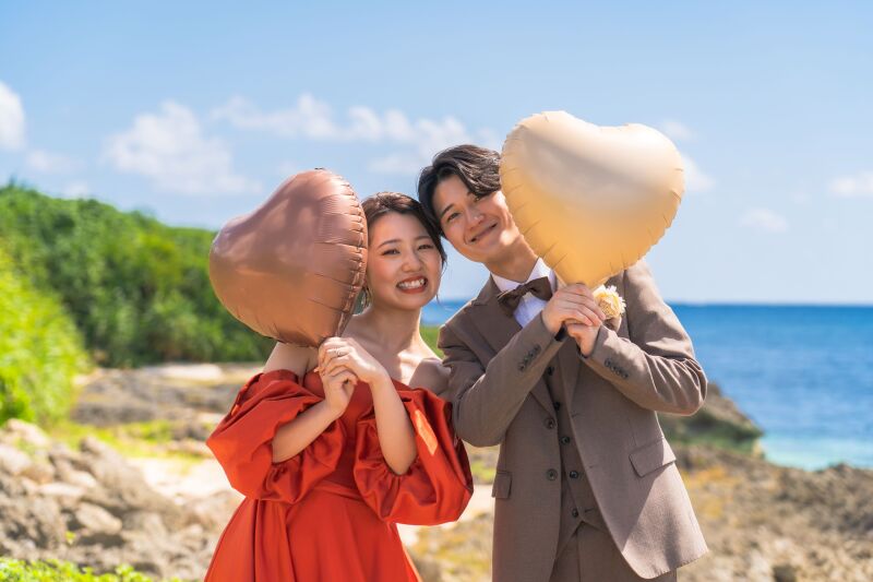 海風と笑顔が弾むハートフルフォト