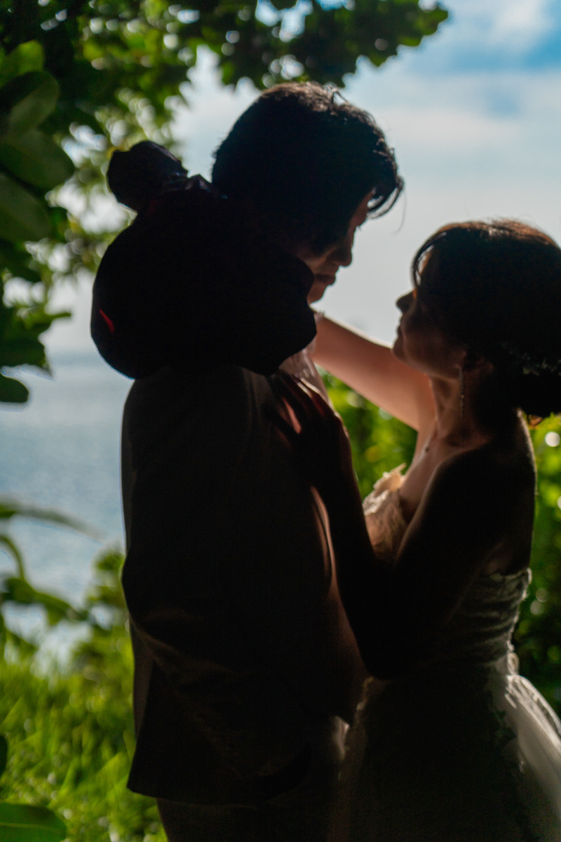 木漏れ日の中のシルエット