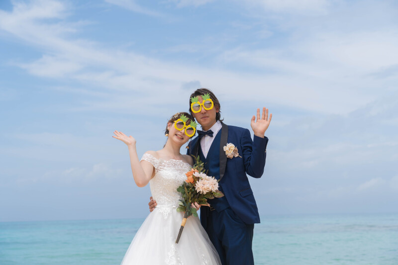 おそろいのサングラス