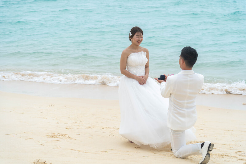 波音にのせたサプライズプロポーズ