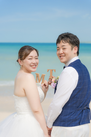 青空の下で輝くお二人