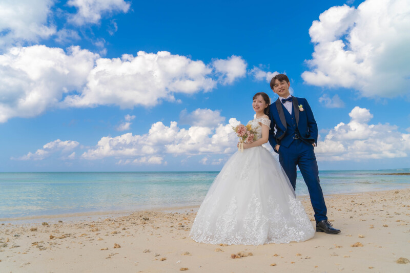 青空に包まれた幸せショット