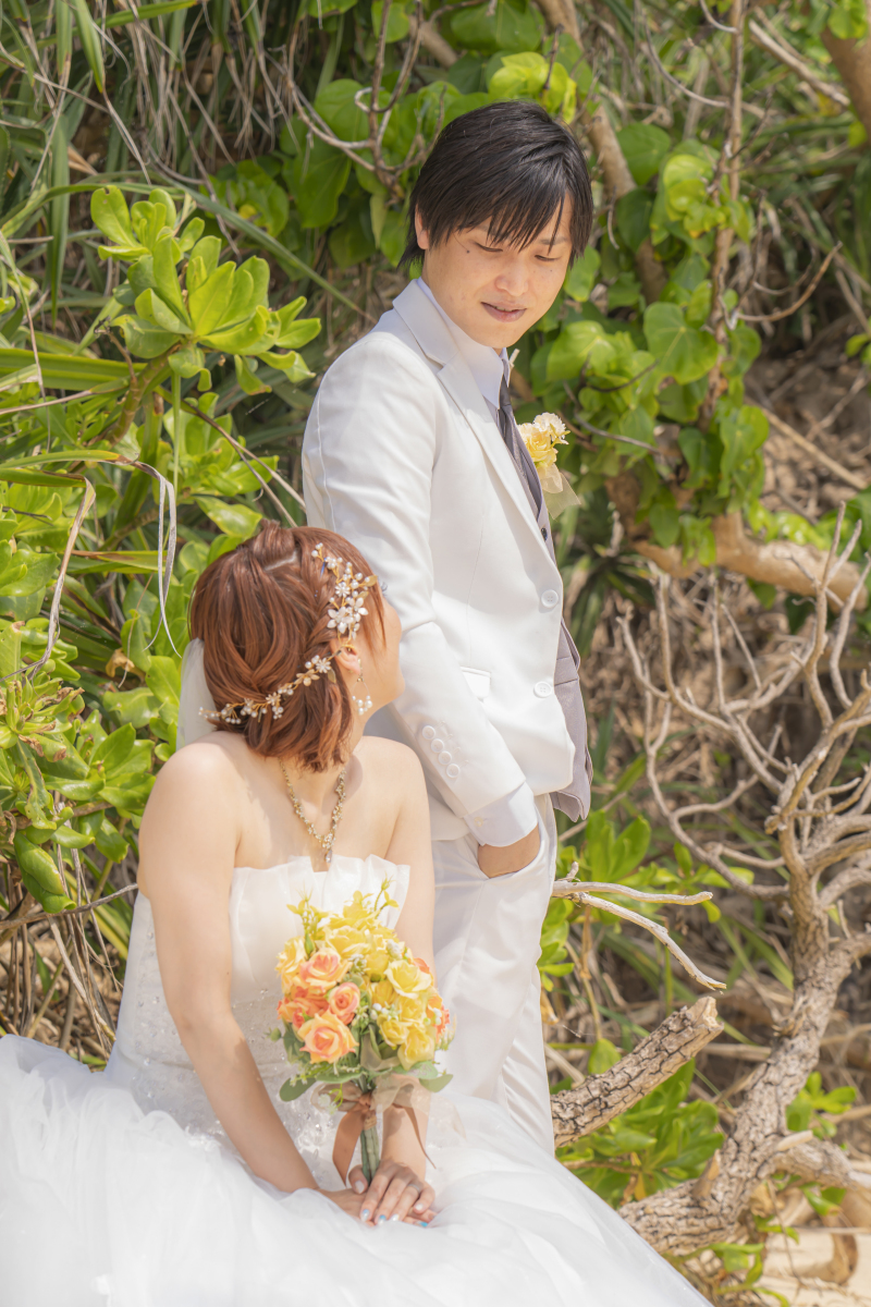 ビーチ挙式を終え