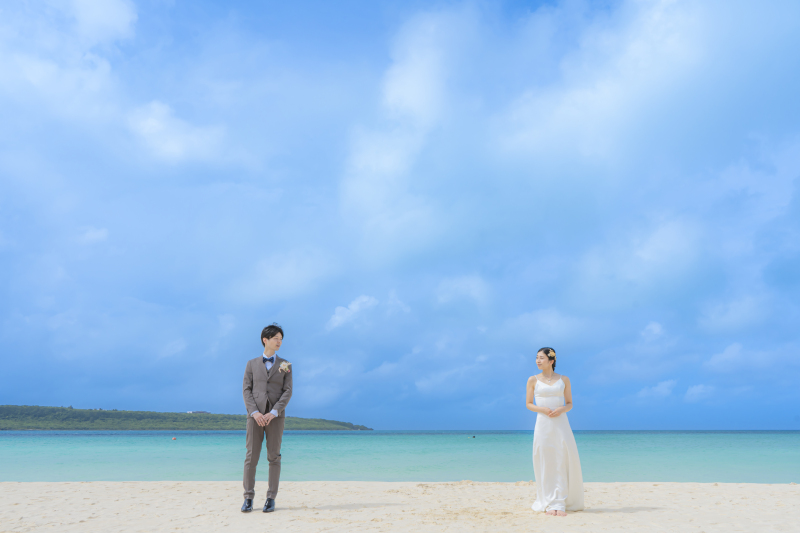 どこまでも続く青い空…