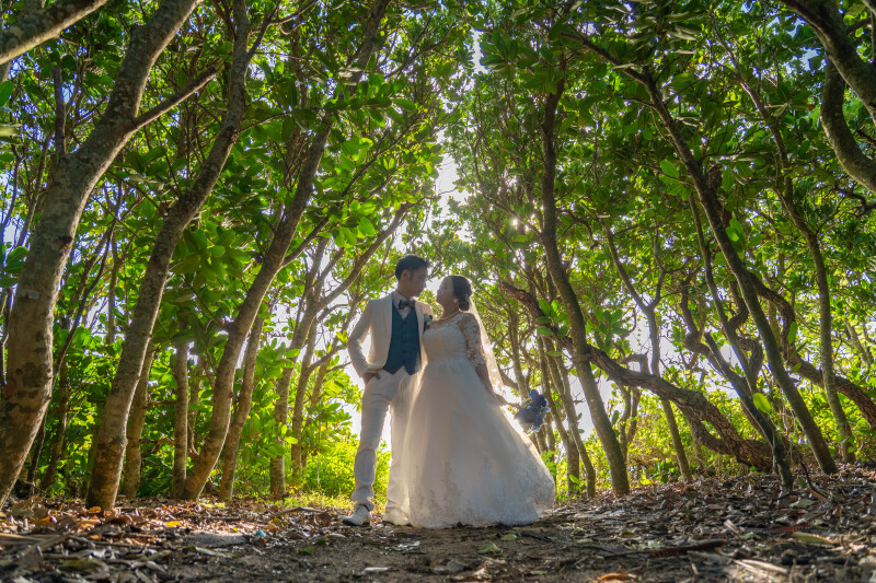 緑に包まれたナチュラルフォト