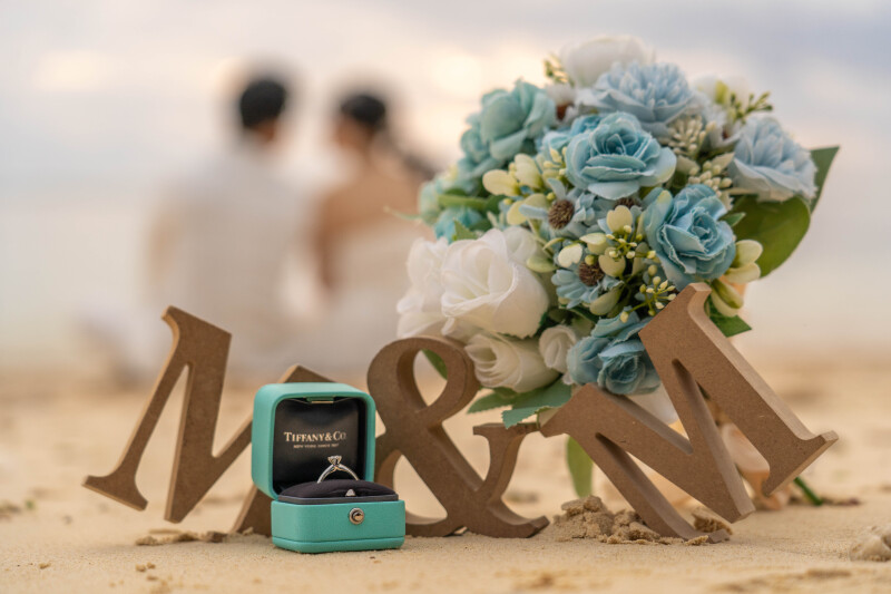 指輪とブーケで彩る思い出のカット