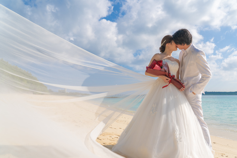 ベールに包まれた優雅なキス