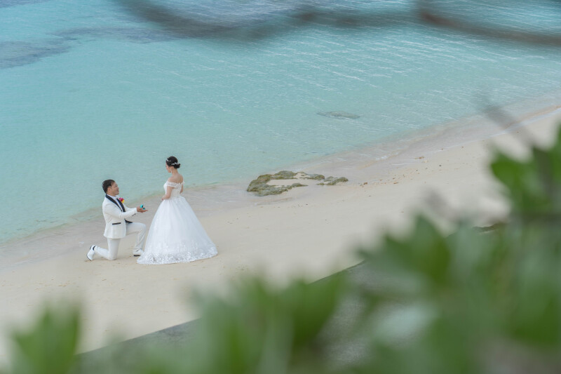 サプライズのプロポーズシーン