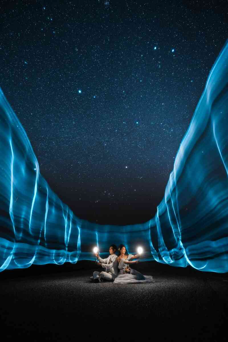 宮古島ウェディングフォト_夜景で撮影できる