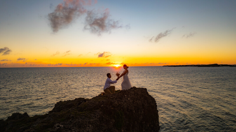 宮古島ウェディングフォト_ドローン撮影できる
