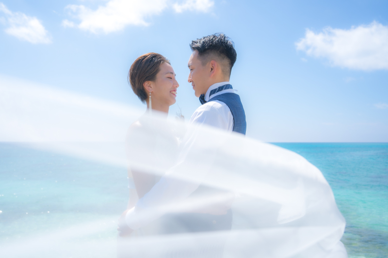 宮古島ウェディングフォト_ドローン撮影できる