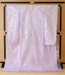 オーガンジー打掛 パープル地蘭