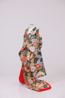 ★松皮小花文　グリーン紺