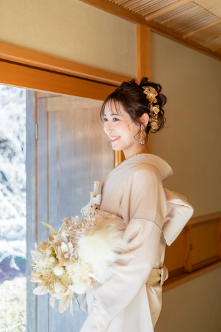 色掛下　ちりめんベージュ