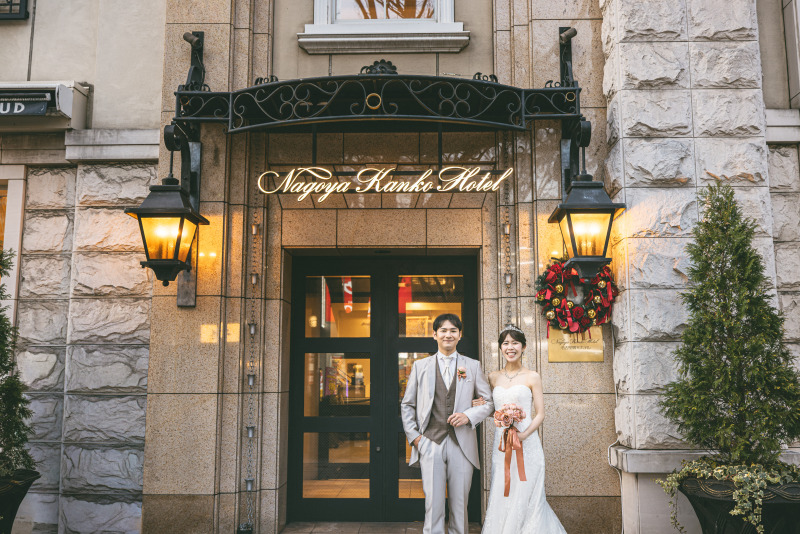 チャペルの外で！