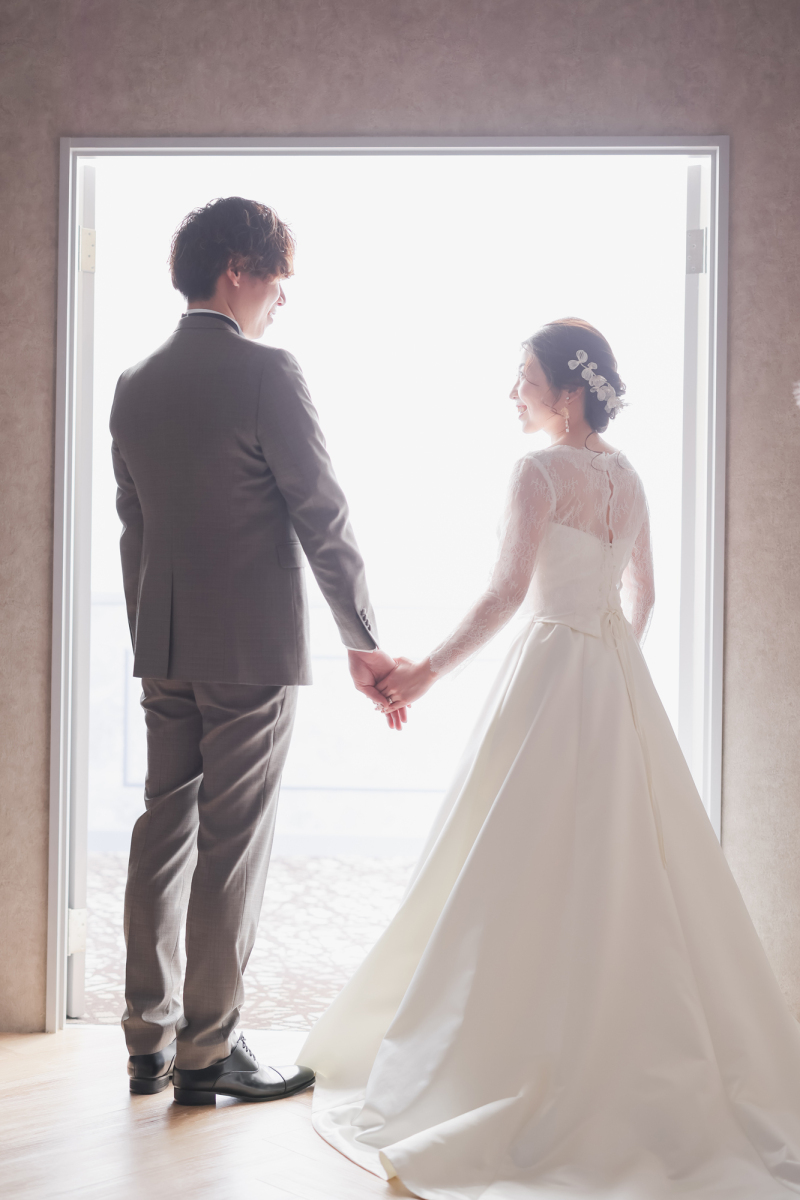 ウェディングドレス＋レースブラウス