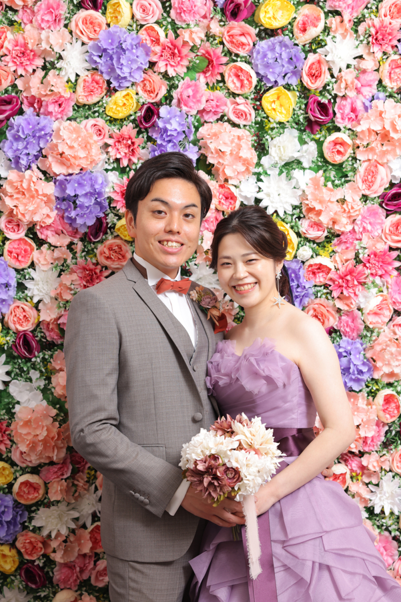 お花に囲まれて