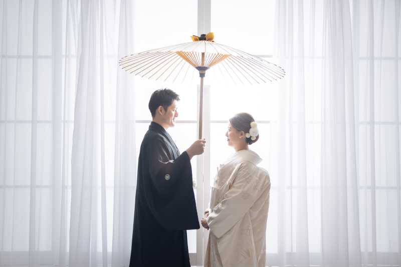 和装はシックに