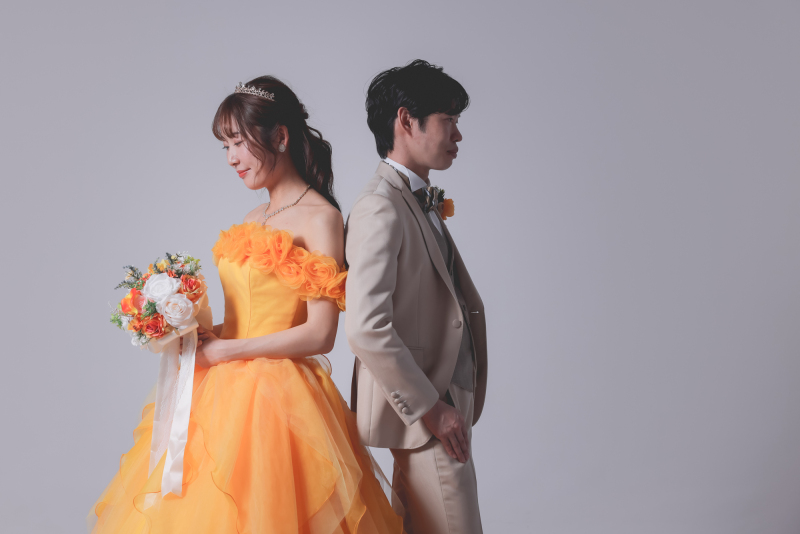 オレンジ×ベージュ