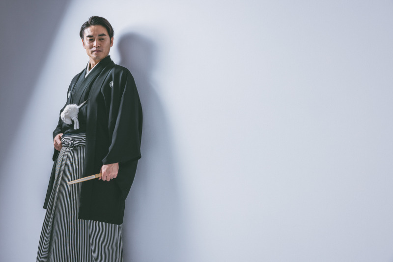 和装で新郎さんソロ写真