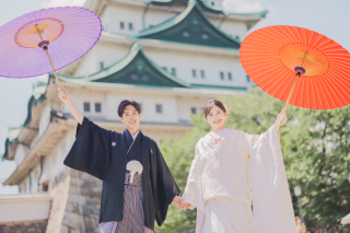 名古屋城×白無垢