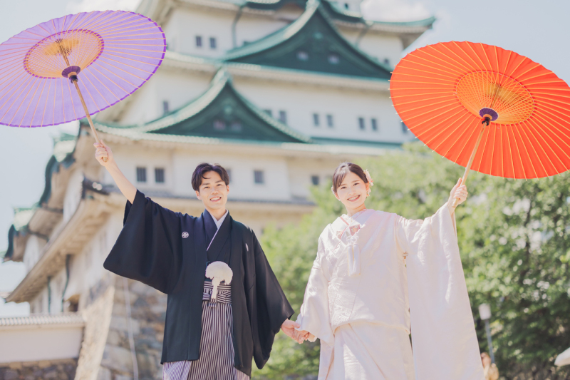 名古屋城×白無垢