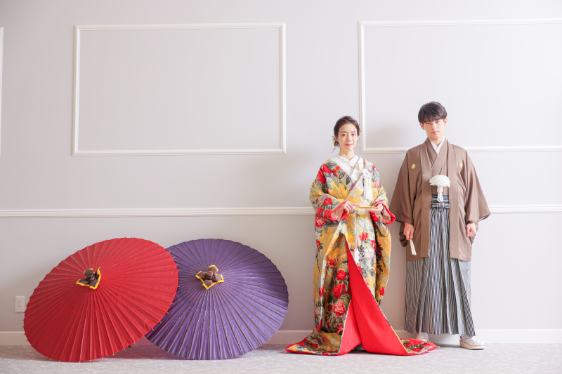 【和装】スタジオ(衣裳2着)新婦ヘアメイク+着付+衣裳小物+髪飾り+全データ100カット納品