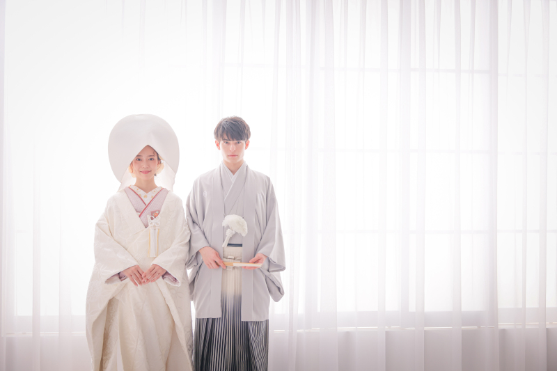 【和装】スタジオ(衣裳2着)新婦ヘアメイク+着付+衣裳小物+髪飾り+全データ100カット納品