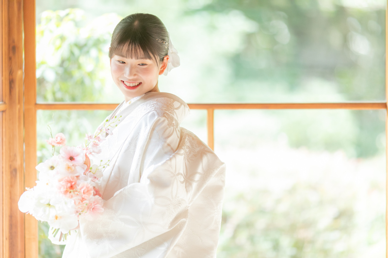 【東山荘ロケ】(衣裳1着)新婦ヘアメイク+着付+衣裳小物+髪飾り+全データ150カット納荘