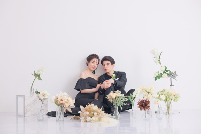 【和洋装】スタジオフォト (衣裳3着)新婦ヘアメイク+着付+衣裳小物+髪飾り+全データ100カット納品