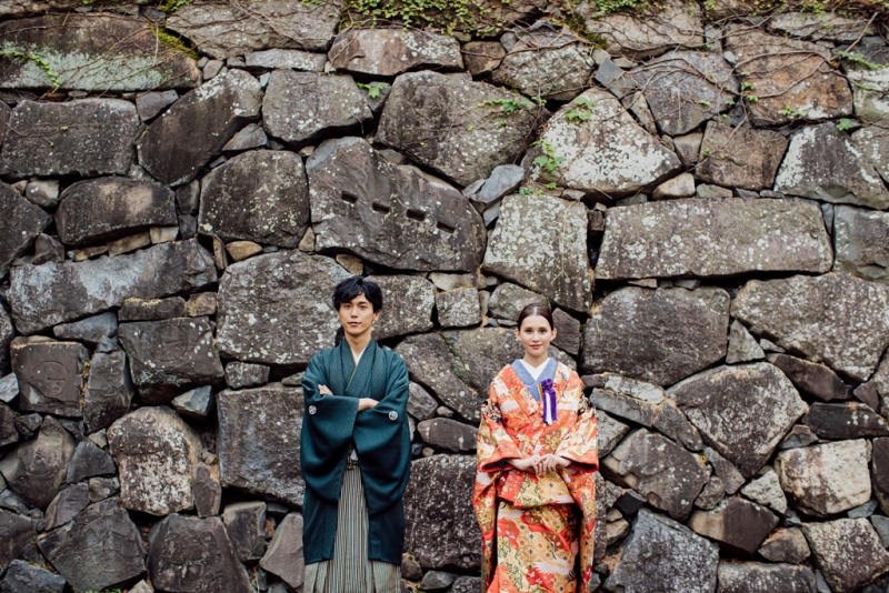 【屋外ロケーション】名古屋城(衣裳1着)新婦ヘアメイク+着付+衣裳小物+髪飾り+全データ150カット納品