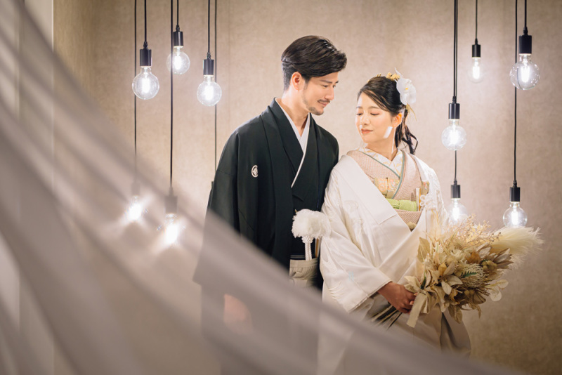 【新婦様衣裳ランクフリー】☆1日完結☆観光限定プラン 和or洋装1着 スタジオ撮影 新婦ヘアメイク+全データ付