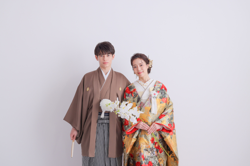 【和装】スタジオ(衣裳2着)新婦ヘアメイク+着付+衣裳小物+髪飾り+全データ100カット納品