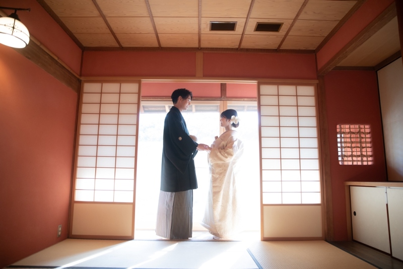 【屋外ロケーション】揚輝荘(衣裳1着)新婦ヘアメイク+着付+衣裳小物+髪飾り+全データ150カット納品