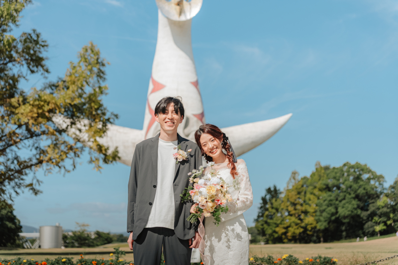 太陽の塔前ショット