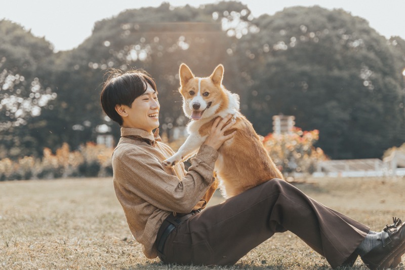 ワンちゃんと一緒に☺