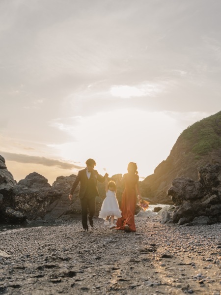夕陽の中でロマンチックに♪