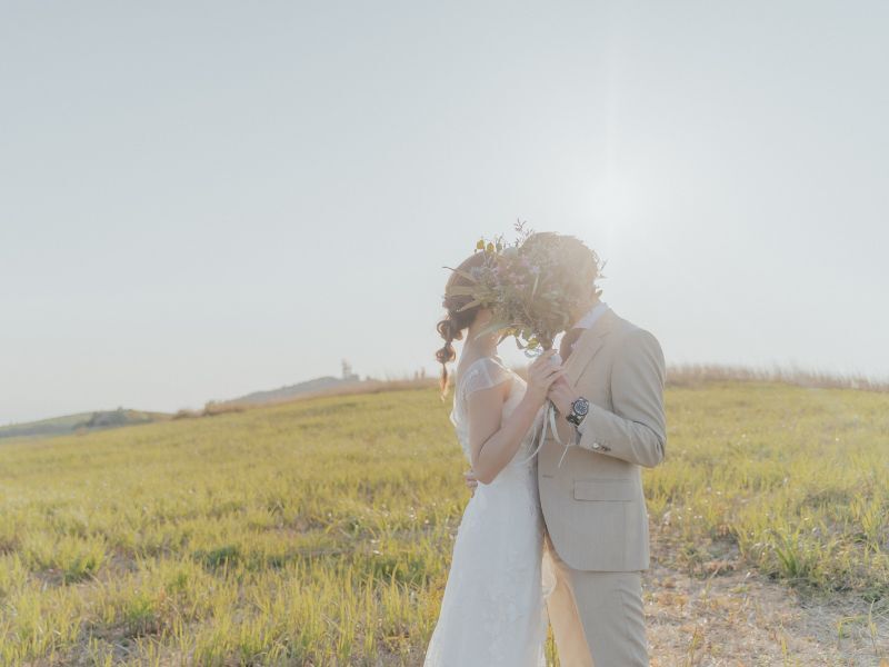 ブーケを使っておしゃれに撮影♥