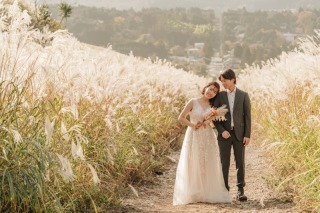 一面に広がるススキに囲まれて