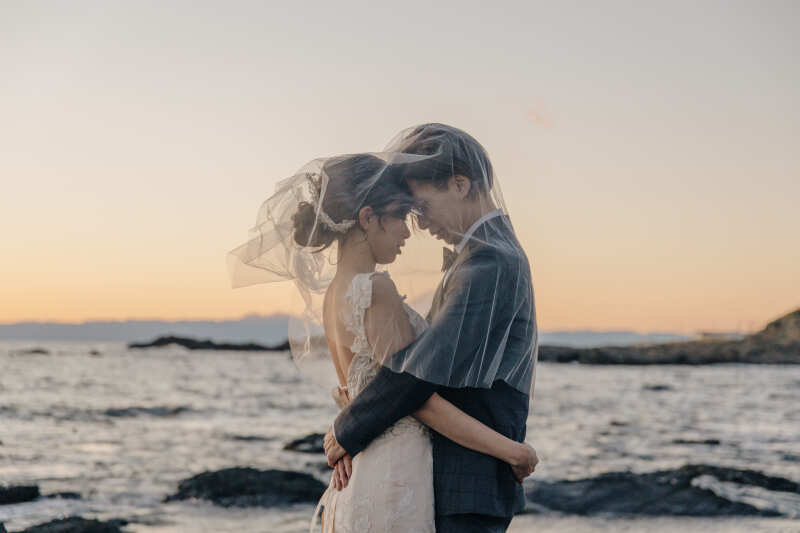 ベールに包まれてとてもロマンチック♪