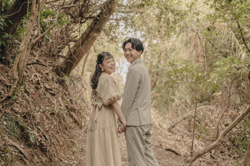 自然の中でおふたりの笑顔が光ります★