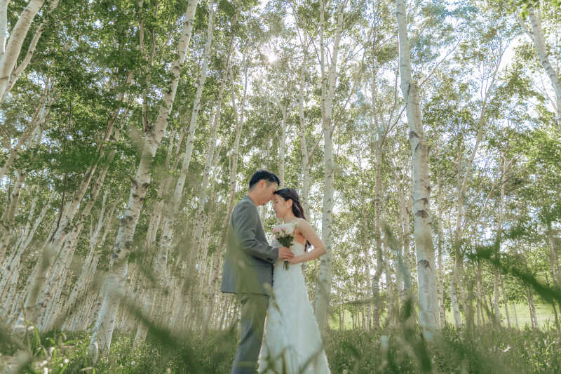 北海道の豊かな緑に囲まれて叶える、公園ロケーションフォト♪